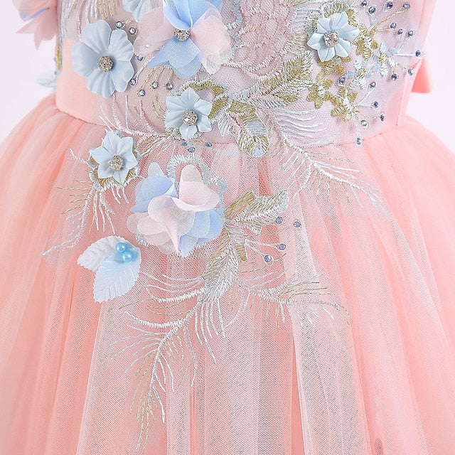 Dress Party Girls' Kids Girl Flower