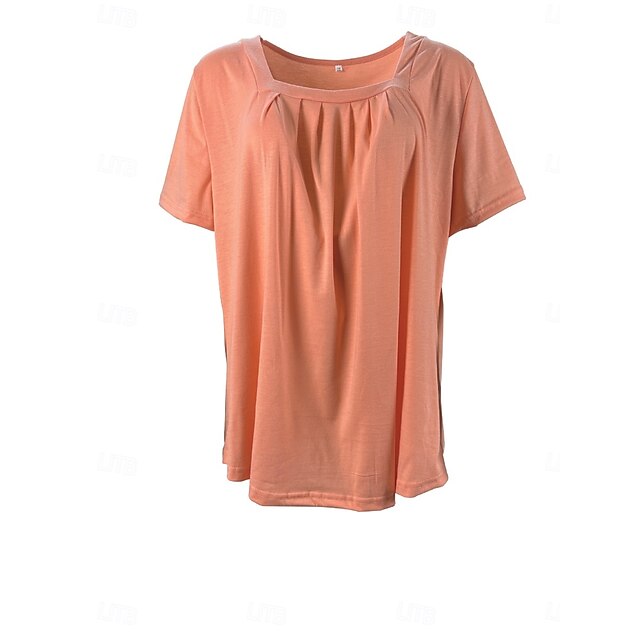 Women's T Shirt Plain Fashion Modern Casual Short Sleeve