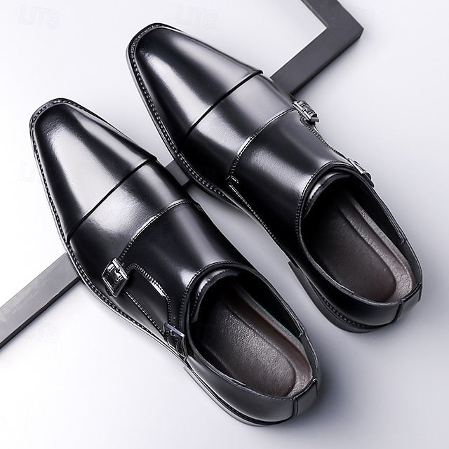 Elegant Shoes – Double Strap Monk Leather Men's