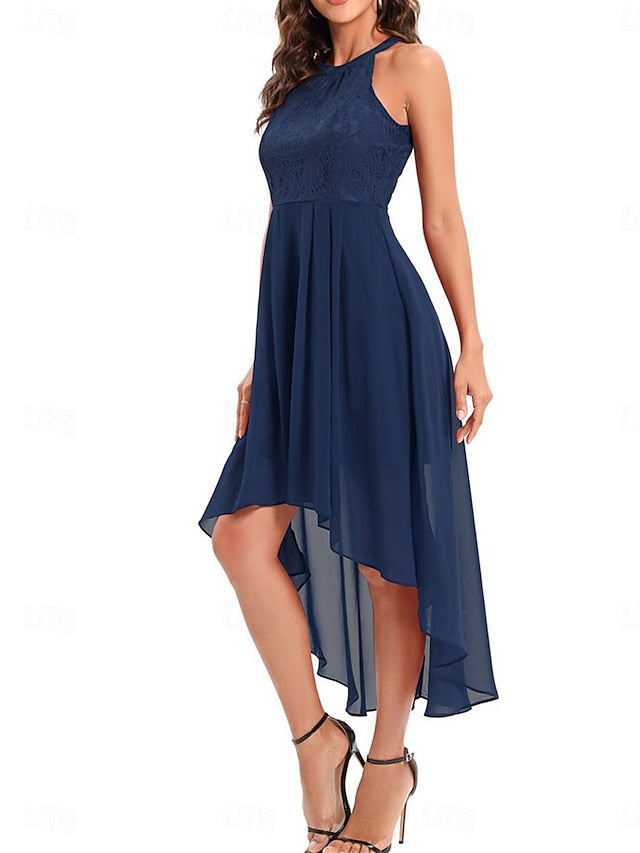 Women's Midi Dress Chiffon Dress A Line Dress Elegant