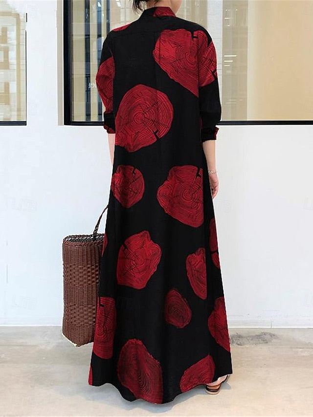 Women's Maxi Dress Shirt Dress Casual Dress Swing Dress