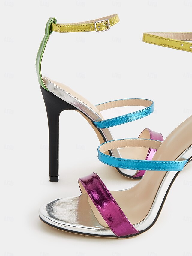 – Women's Multi-Color Metallic Stiletto Vibrant Heels