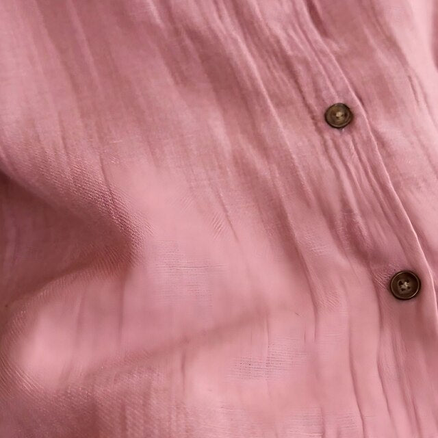 Women's Linen Like Faux Cotton Linen Shirt Summer Shirt