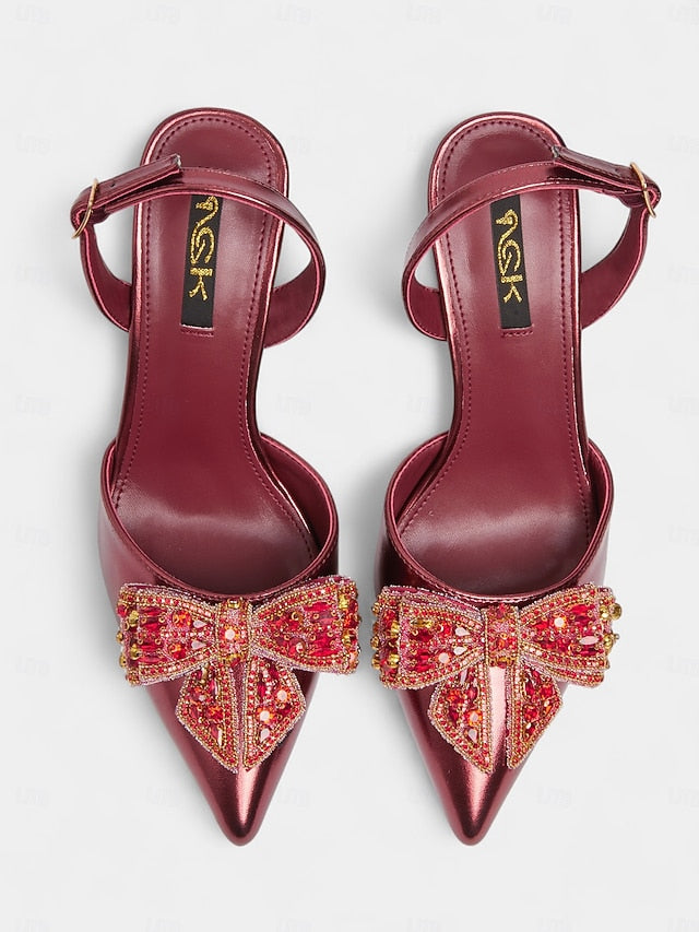 Gold Toe Metallic - Women's Pumps High Slingback Pointed