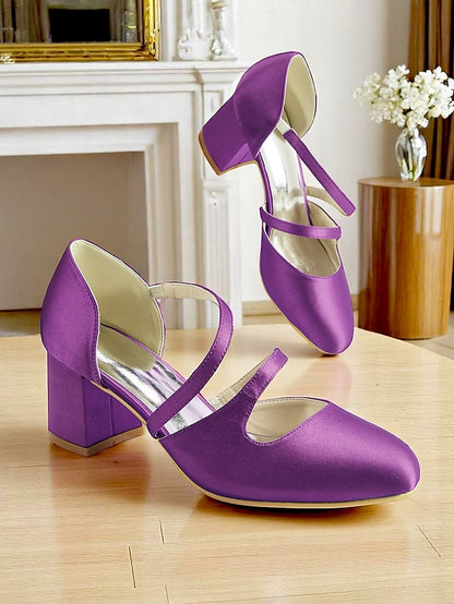 Satin Women's Mary 1950s Heels Jane Elegant Green – Block