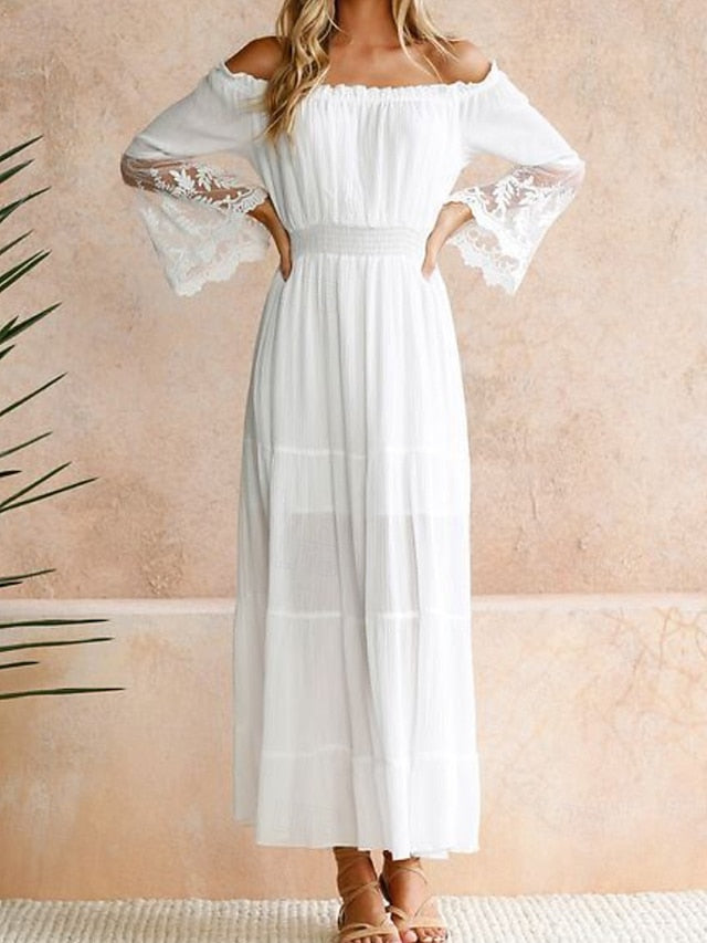 Women's Midi Dress Lace Dress Party Dress Cocktail Dress