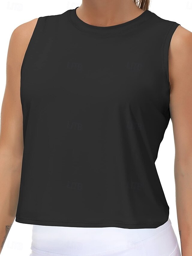 Women's Blouse Plain Active Vintage Sleeveless Crew Neck