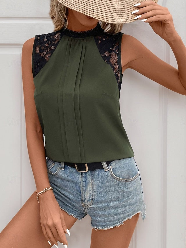 Women's Camisole Tank Top Solid Color Casual Sleeveless