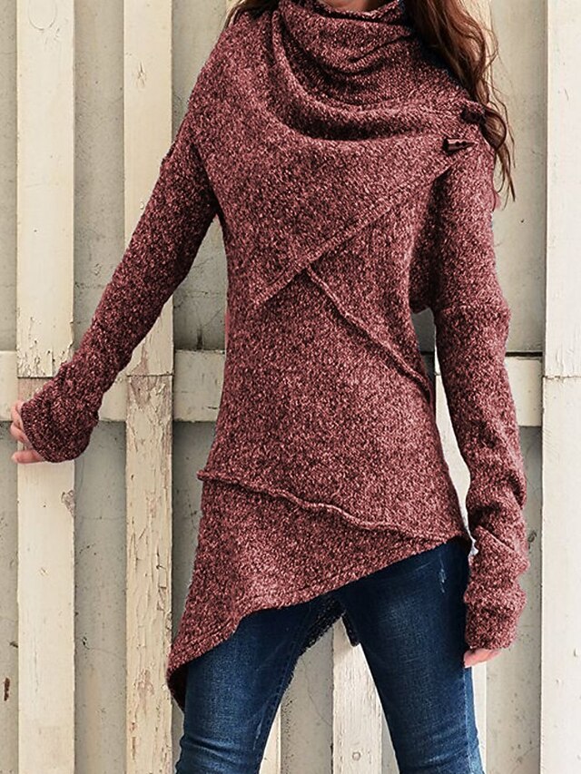 Women's Sweatshirt Pullover Fashion Solid Color Street