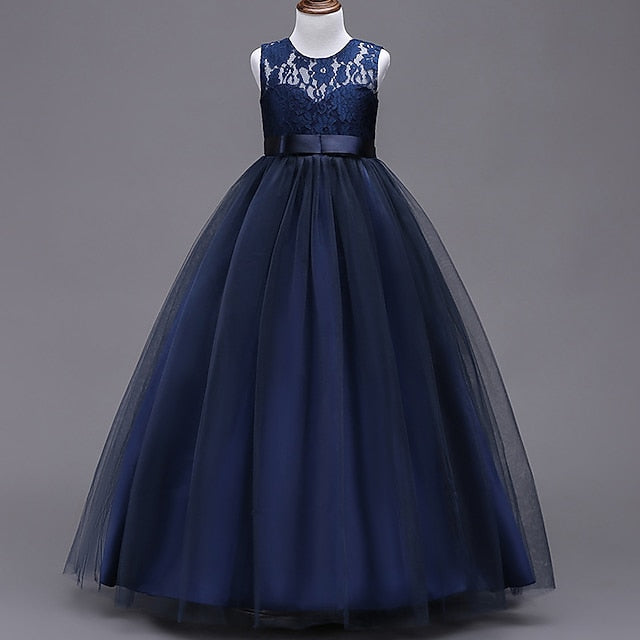 Dress Girls' Gown Girl Flower Party Evening
