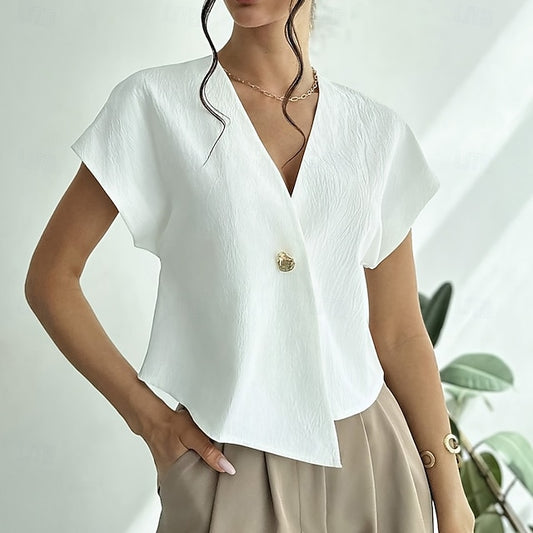 Women's Casual Shirt Button Up Shirt Blouse Buttons