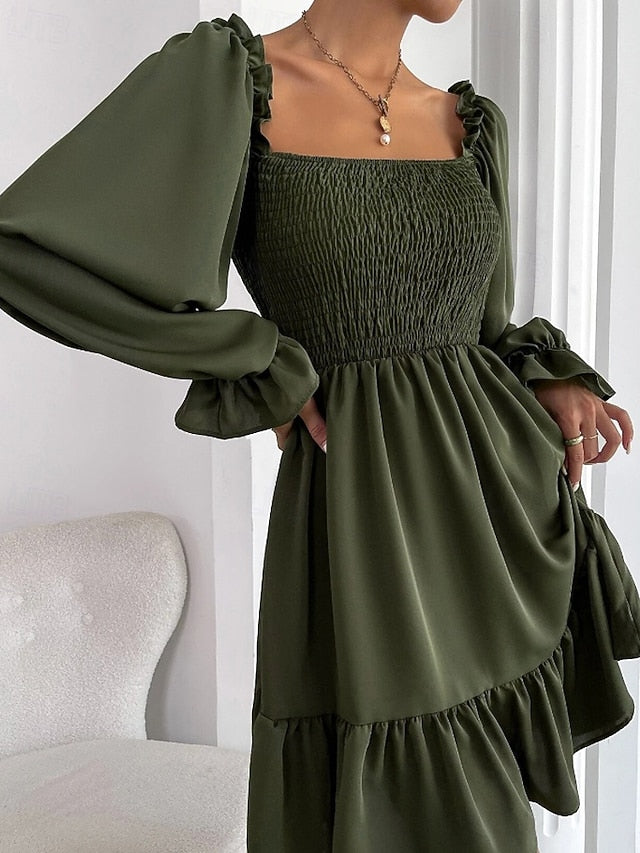 Women's Mini Dress Peplum Dresses Ruched Dress Modern
