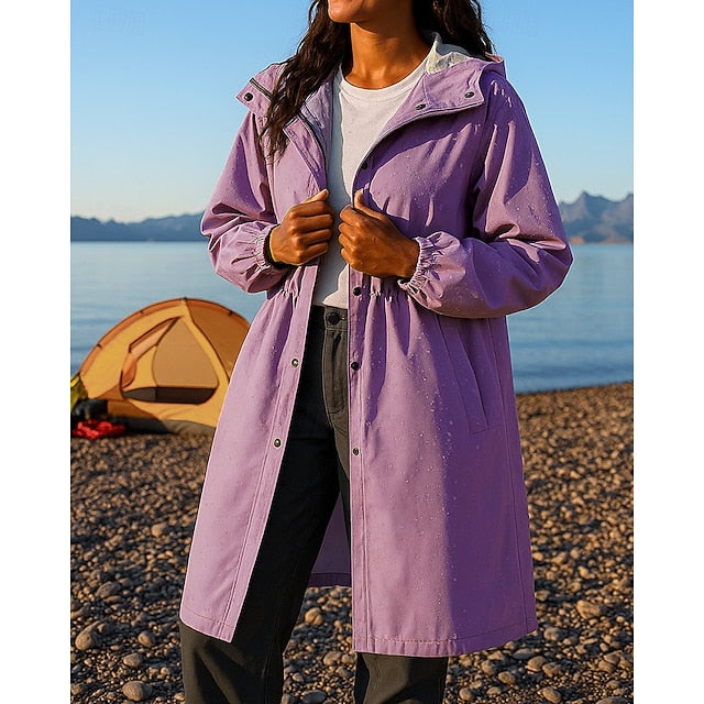 Women's Rain Coat Outdoor Waterproof Windproof Hiking