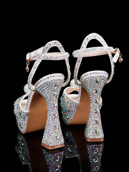 Women's Platform Crystal-Embellished with Sandals Glamorous