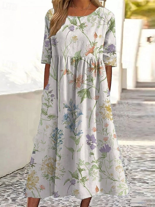 Women's Midi Dress Casual Dress Floral Dress Classic Modern
