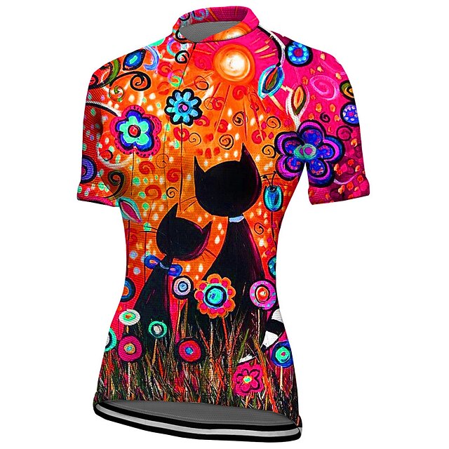 Women's Cycling Jersey Graphic Floral Botanical Short