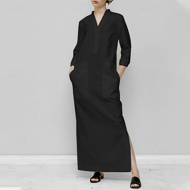 Women's Long Dress Maxi Dress Casual Dress Cotton Linen