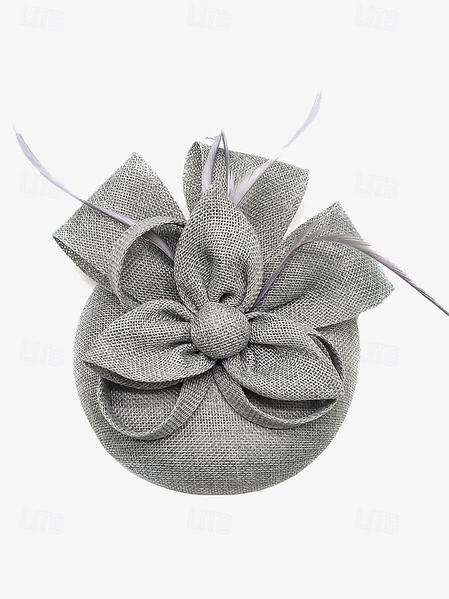 Women's Hat and Bow Accents Green with Feather Fascinator