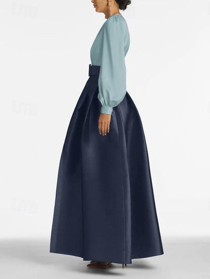 Evening Floor Split Formal A-Line Guest Wedding High Gown Dress