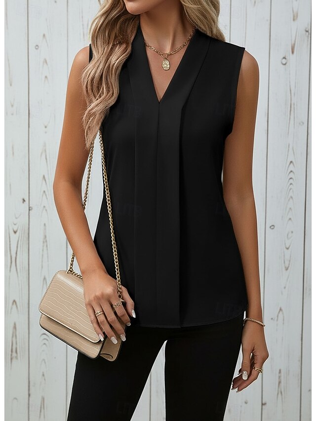 Women's Blouse Patchwork Plain Elegant Stylish Modern