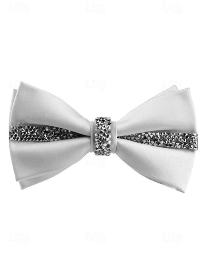 Burgundy Embellishment Satin with Tie Crystal Elegant – Bow