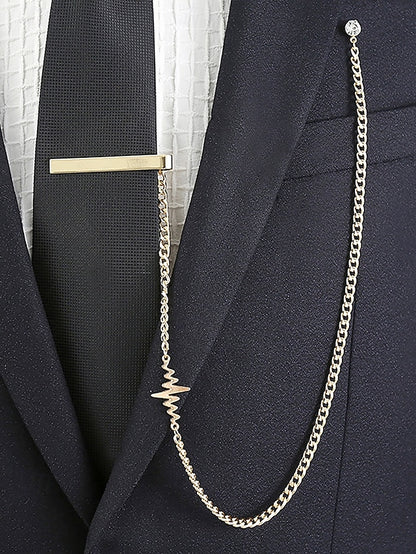 with Tie Wheel Ship – Silver Design Men's Nautical Chain