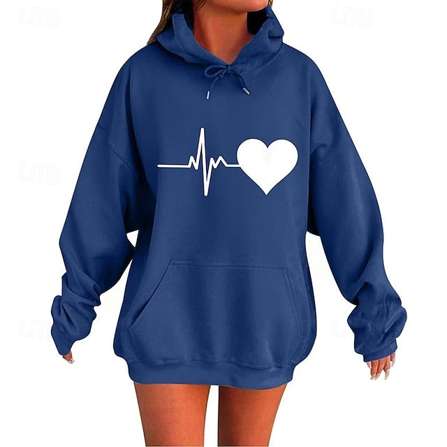 Women's Lounge Hoodie Fleece Pullover Sweatshirt with
