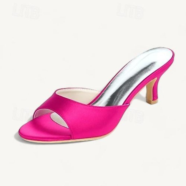 Kitten Heel Sandals Open Toe Women's Wedding Shoes
