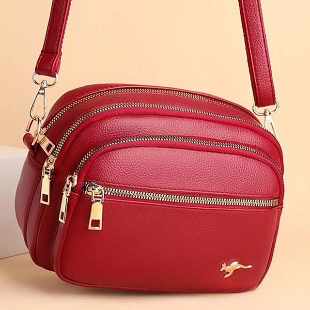 Leather Bag Dome Crossbody Shoulder PU Women's