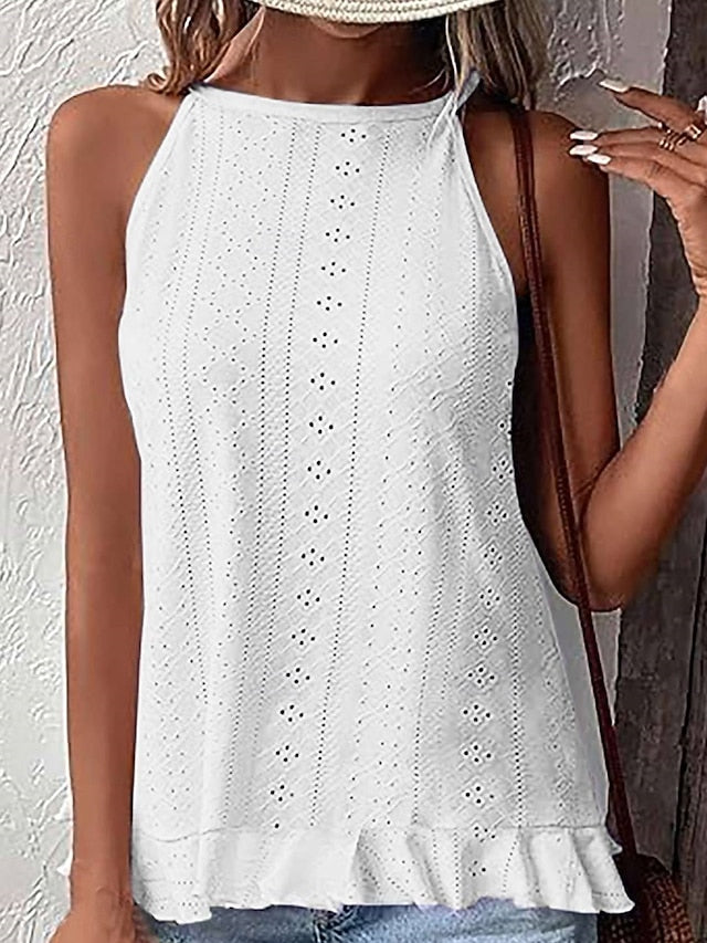 Women's Camisole Tank Top Solid Color Stylish Casual