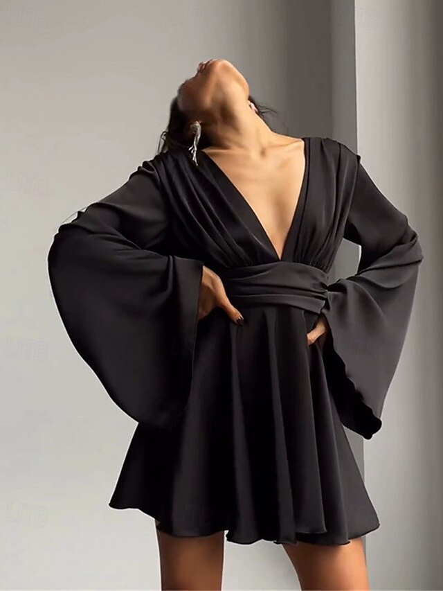 Women's Mini Dress Satin Dress Cocktail Dress Slip Dress