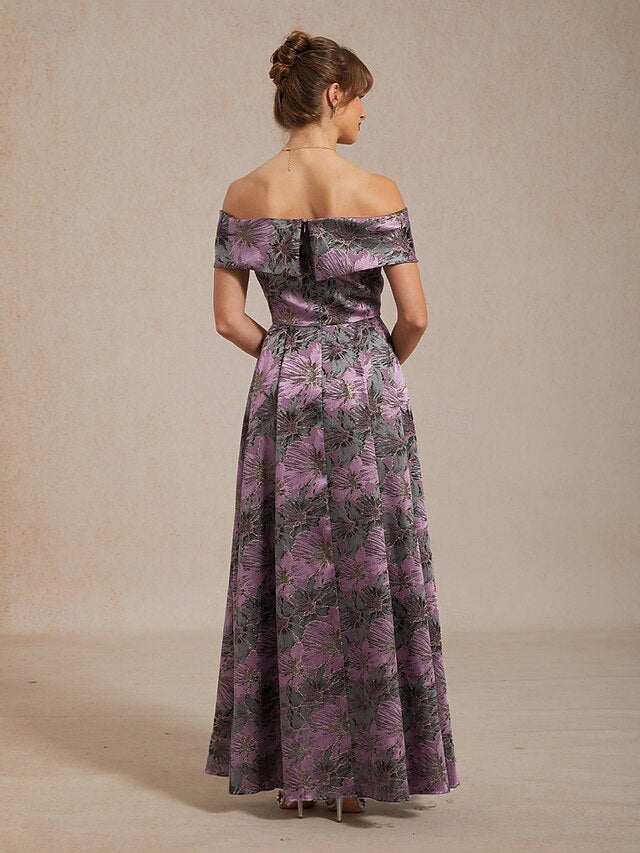 Women's Maxi Dress Fit And Flare Dress Off The Shoulder
