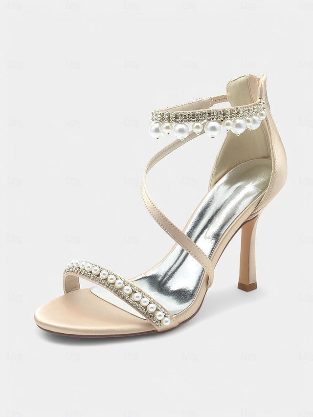 Chic Pink Party Strap Satin – Heels Ankle Pointed-Toe