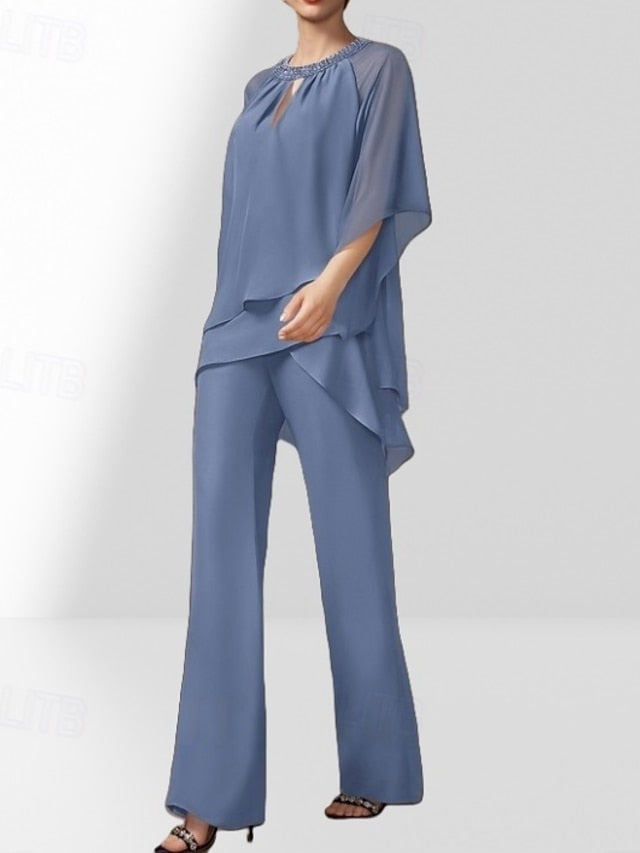 Two of Bride Dress Guest the Pantsuit Wedding Mother Piece