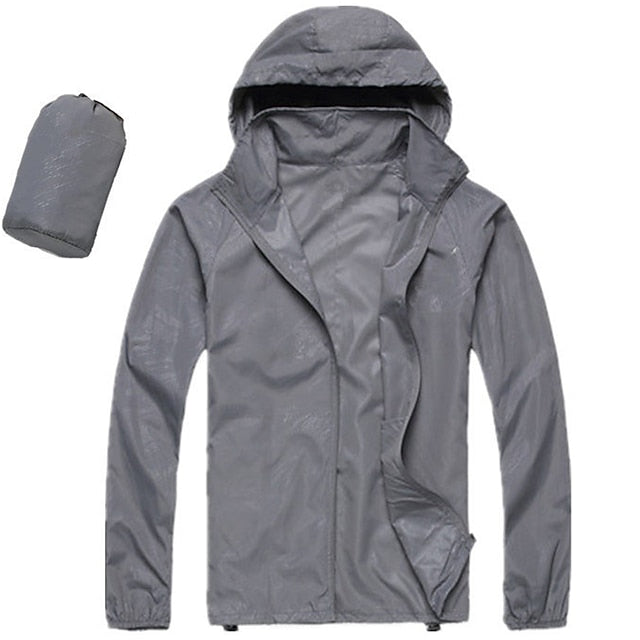 Women's Men's Waterproof Hiking Raincoat UPF 50+ UV