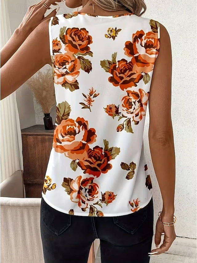 Women's Tank Top Floral Graphic Plants Elegant Vintage