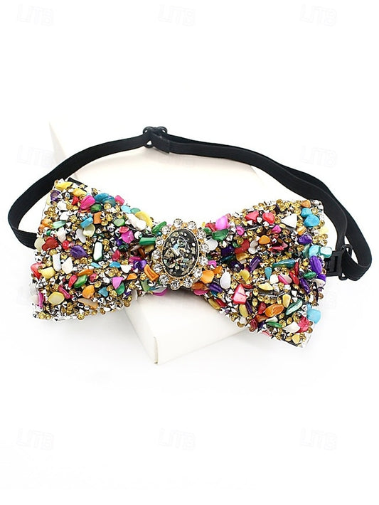 Bow Gemstone Adjustable Men's Luxury Tie – with Strap