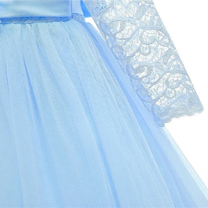 Girls' Sleeve Wedding Girl Dress Flower Half Kids