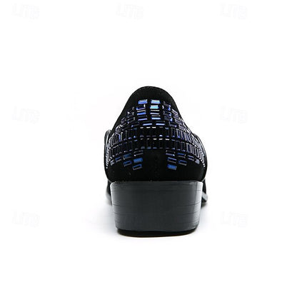 Loafers Monk Woven Elegant Strap – Prom and Silver Men's