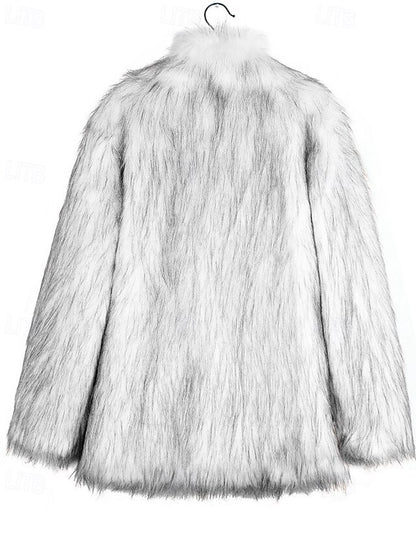 Warm Comfortable Women's Coat Furs Faux Fur
