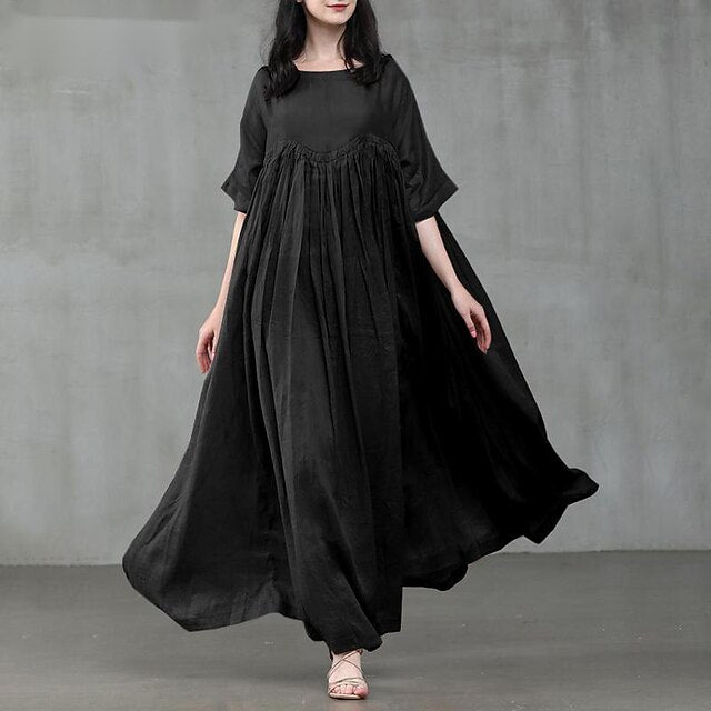 Women's Long Dress Maxi Dress Cotton Blend Casual Dress