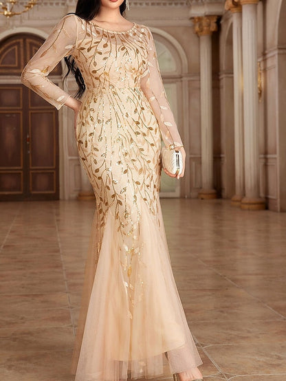 Bride of Neck Elegant Dress the Party Floor Mother Crew