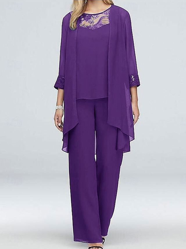 of Elegant Piece Neck Vintage Crew the Dress Bride Mother 3