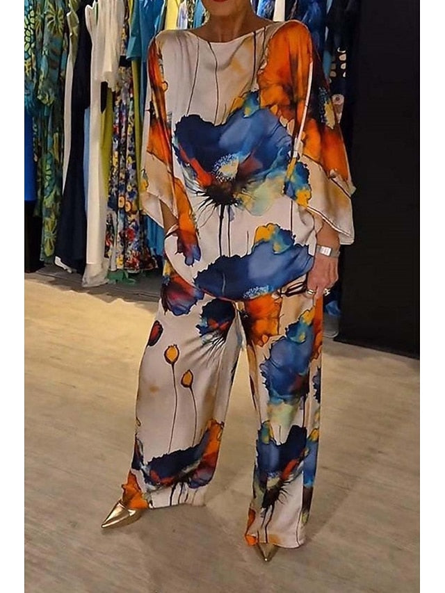 Women's 2 Pieces Vacation Streetwear Daily Pants Sets 3/4