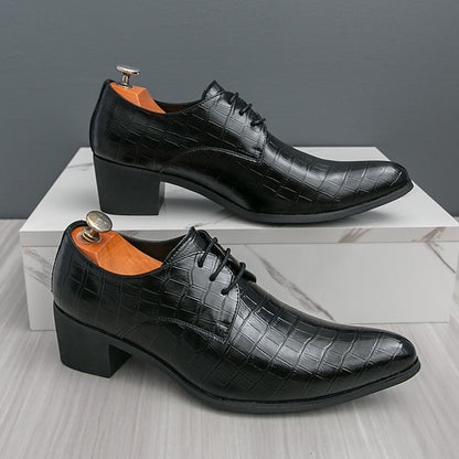 Pattern Red Leather – Crocodile Faux Shoes Men's