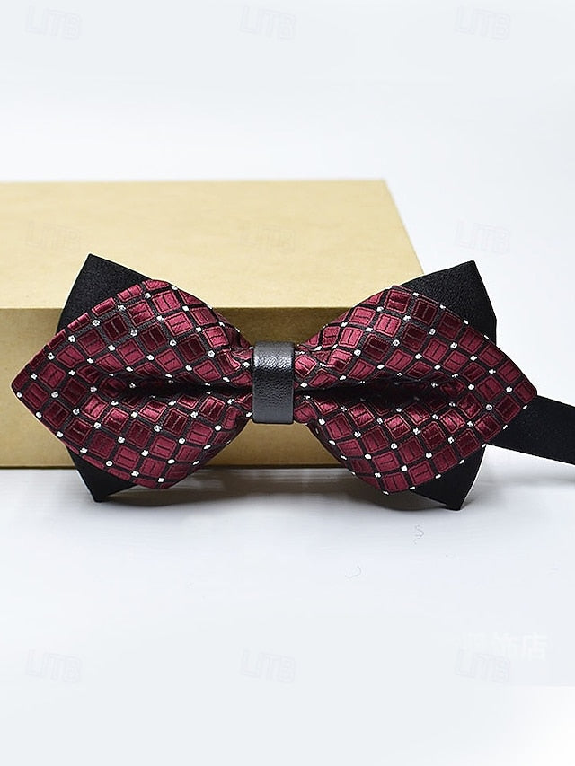 Men's Pattern Tie with Geometric Bow Christmas