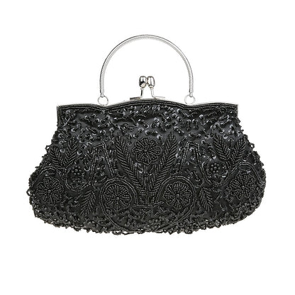 Beaded Evening White Clutch – Purse Vintage Women's