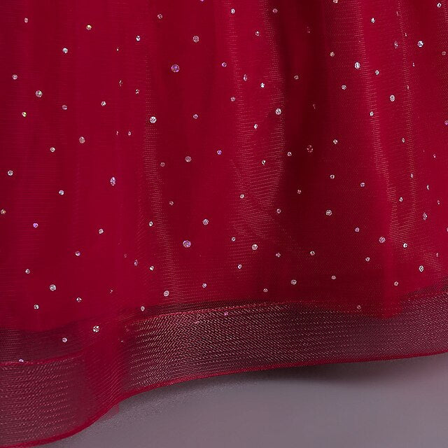 Sequin Solid Girls' Kids Color Dress Sleeveless Party