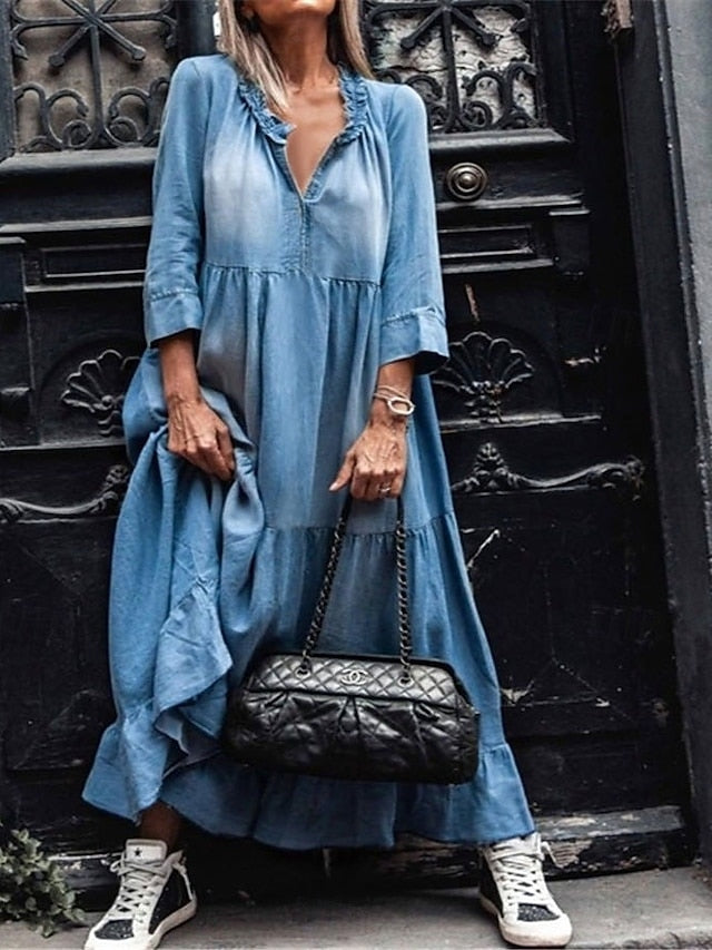 Women's Work Dress Casual Dress Elegant Office Daily Long