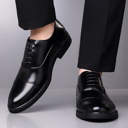 Shoes Cap-Toe – Oxford Design Classic Men's Brown